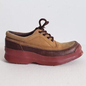 COLE HAAN Sporting Shoes Leather Walking Hiking Lace Up Flats Bicolor